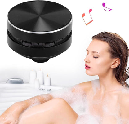 Bluetooth Bone Conduction Speaker, True Speakers Mini Portable Stereo Speaker, Stereo Bass Portable Small Speaker with Suction Cup for Bathroom Outdoor
